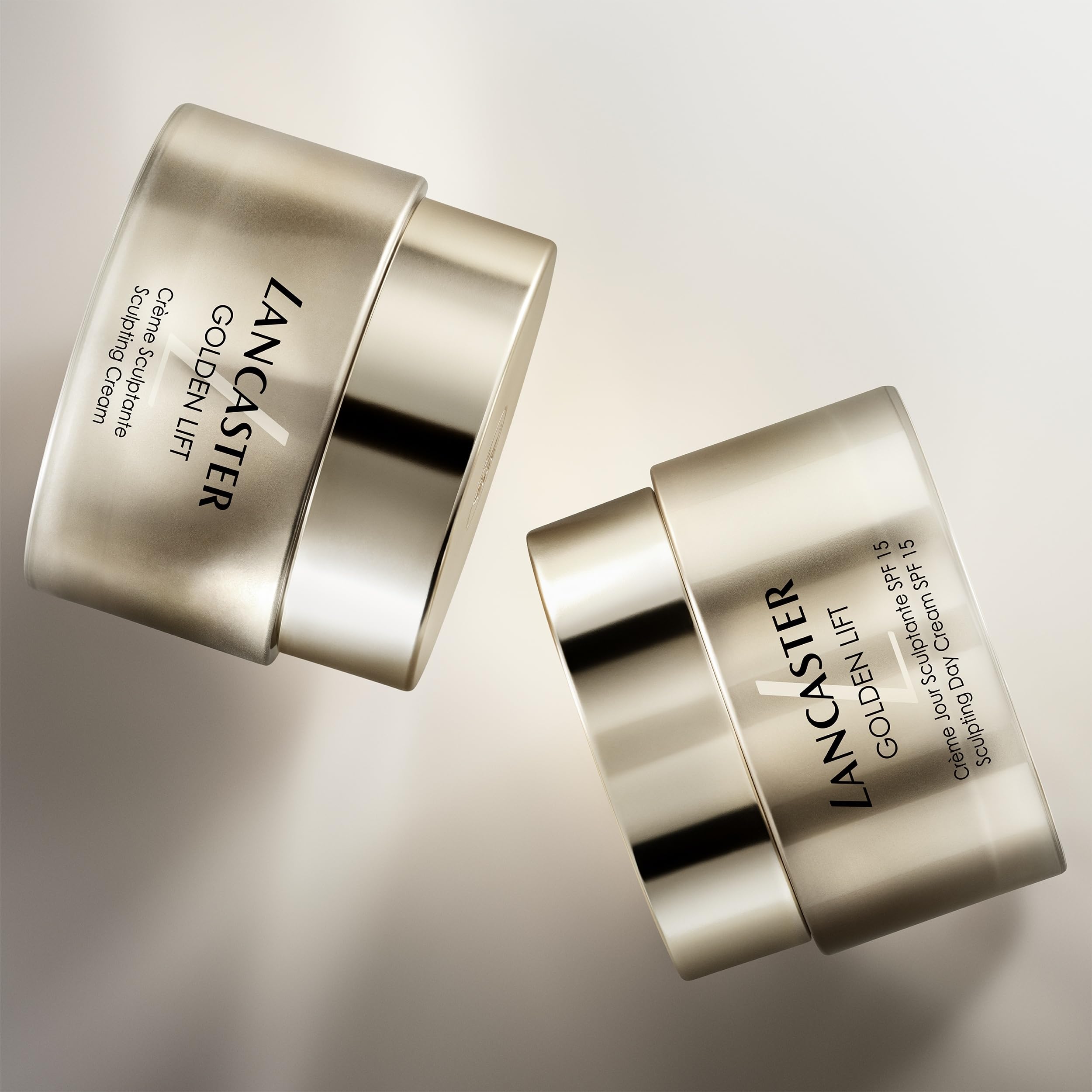 LANCASTER Golden Lift Sculpting Day Cream | Crema facial de día antiedad con protección solar SPF15 y especial para revertir el fotoenvejecimiento | Para todo tipo de pieles | 50 ml