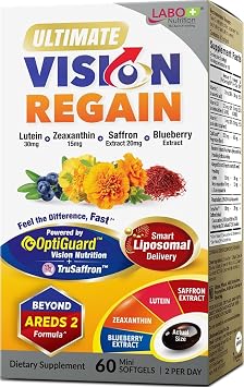 LABO Nutrition Ultimate VisionREGAIN Eye Vitamin Supplement - 60 softgels