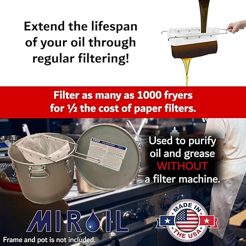 Miniatura 7 de Miroil, RC88PS - Bolsa de filtro para freidora, parte 12855, serie EZ Flow, para migas pesadas, adecuada para capacidad de aceite de 60 cuartos o