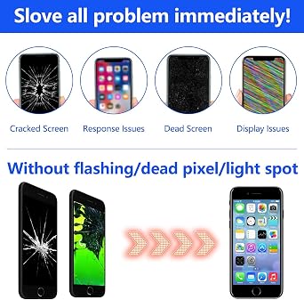 Two Screens: Diykitpl for iPhone SE2020 Screen Replacement LCD Black 4.7 inch, for iPhone 8 Plus Screen Replacement Black 5.5 Inch