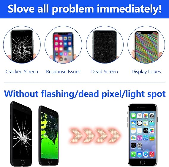 Two Screens: Diykitpl for iPhone SE2020 Screen Replacement LCD Black 4.7 inch, for iPhone 8 Plus Screen Replacement Black 5.5 Inch