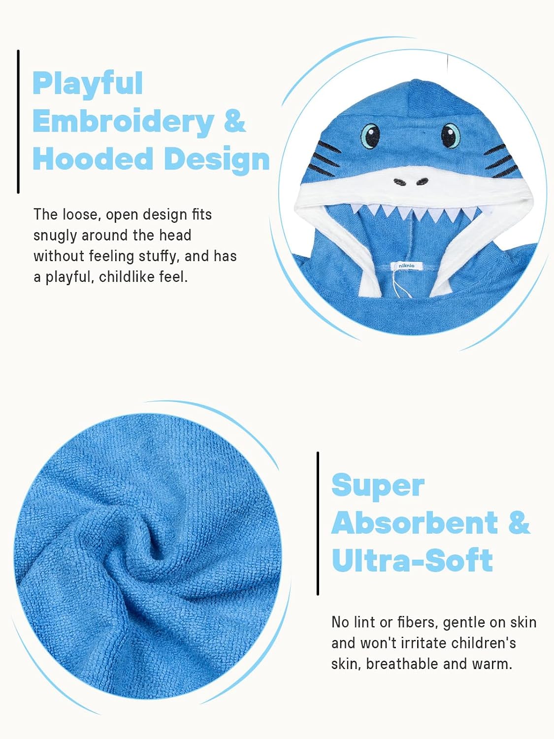 Baby Girls Swim Cover up Cute Blue Hooded Terry Bathing Suit 2t 3t