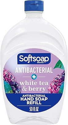 Softsoap Antibacterial Liquid Hand Soap Refill, White Tea & Berry Scented Hand Soap, 50 Ounce
