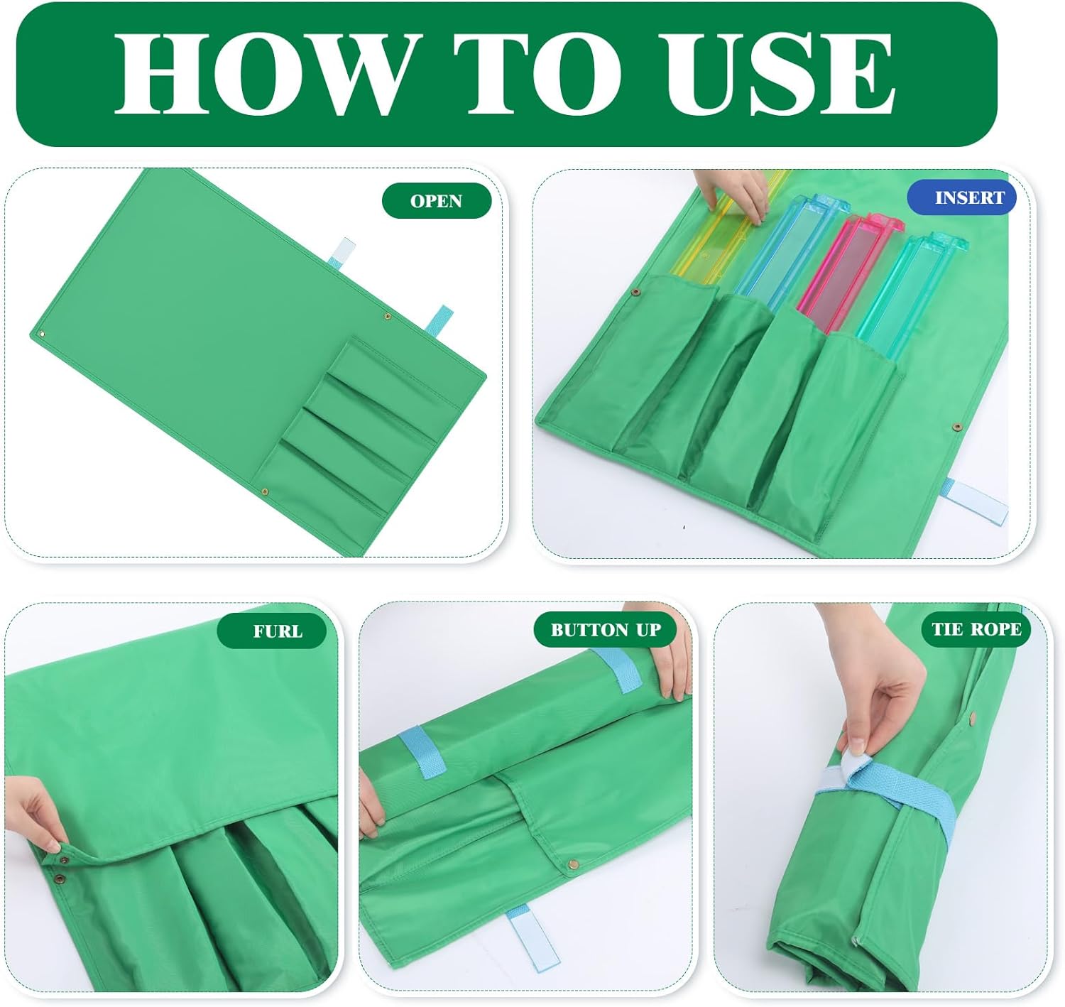 1 Pcs Mahjong Bags Protective Sleeve for Mahjong Racks and Pushers Tile Bag Accessory 20 Inch, Empty Mah Jong Bag Only(Green,Classic)