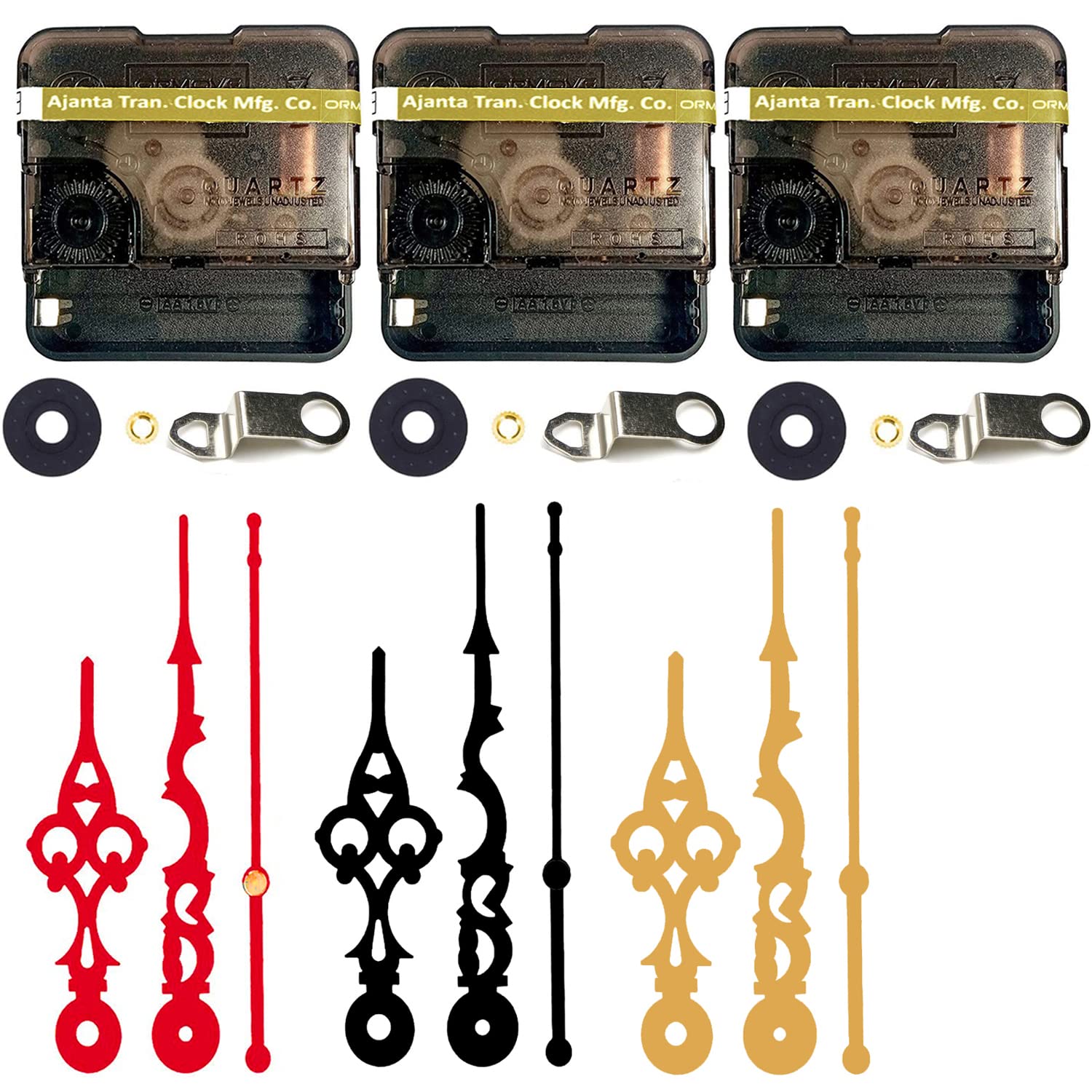 See full amazon price history chart for RONOTA Combo of Battery Operated Plastic Ticking Wall Clock Movement Machine with Hands (Maroon,Black,Gold) RONOTA Combo of Battery Operated Plastic Ticking Wall Clock Movement Machine with Hands (Maroon,Black,Gold) (B0BZYLWMYP) Amazon Price History, Amazon Price Tracker