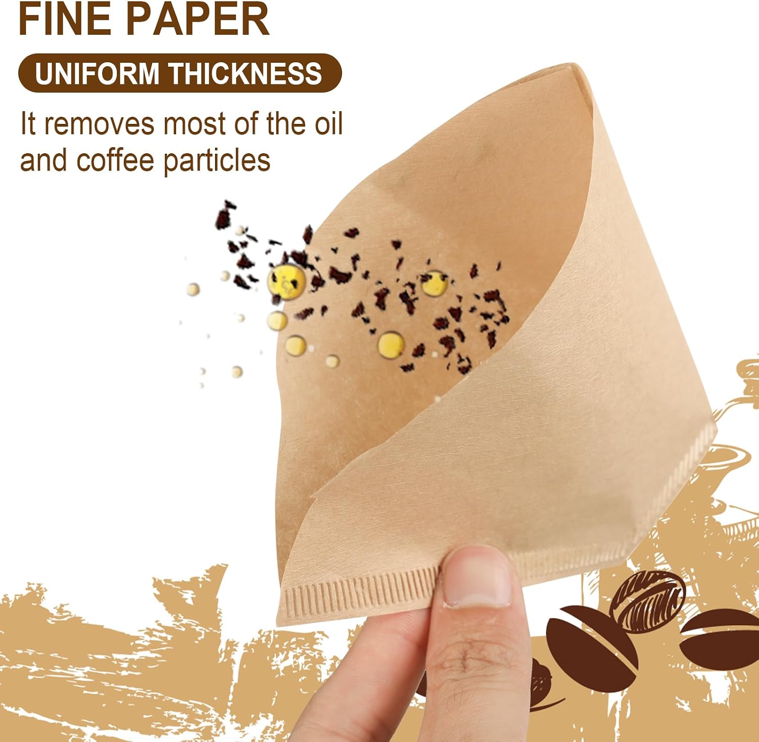 200 PCS #4 Cone Coffee Filter for Ninja Dual Brew Coffee Maker
