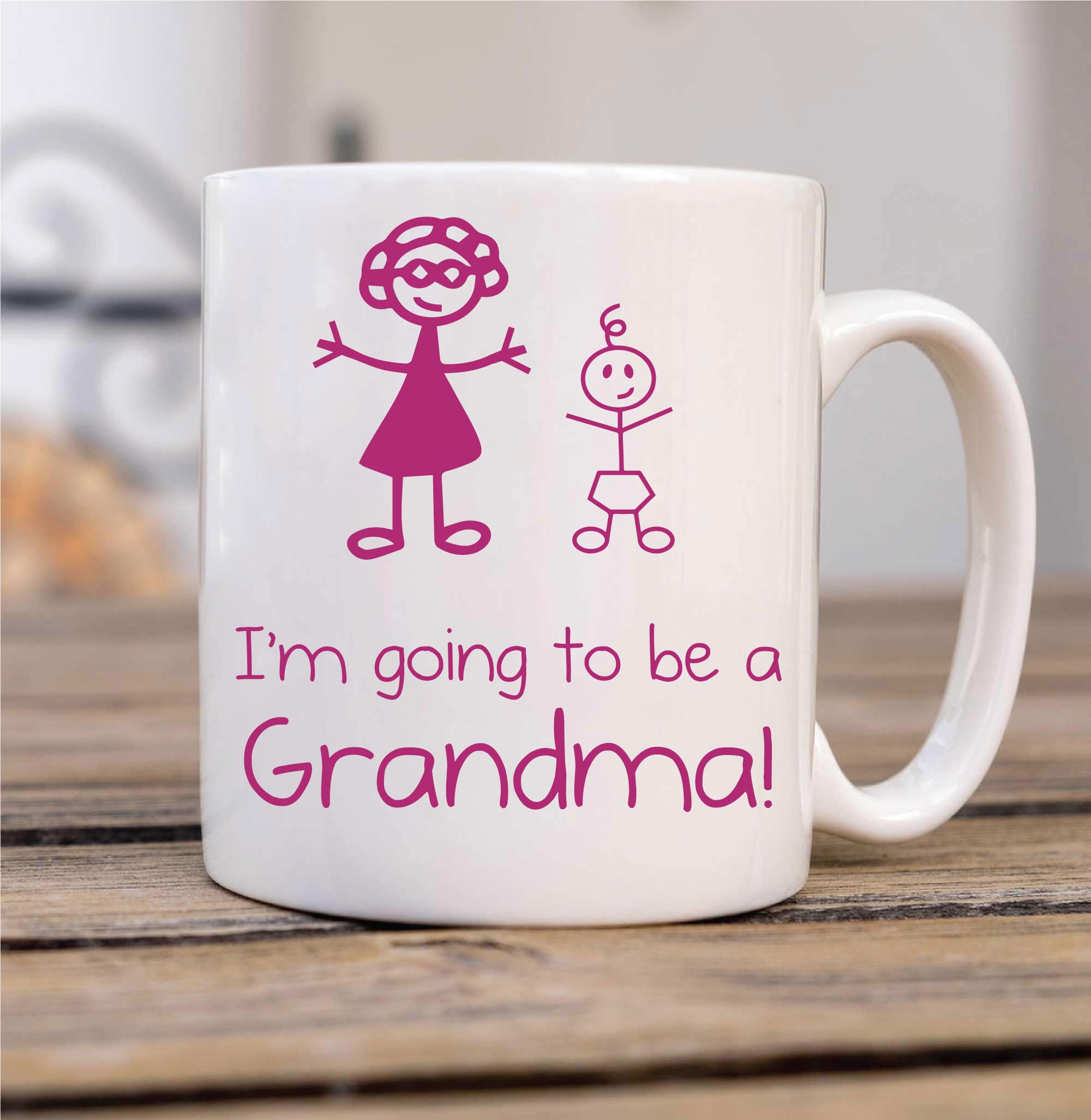 60 Second Makeover Girls White Limited I'm Going To Be A Grandma Mug Stick Person People Cup New Baby Announcement Gifts For Grandma Day Gifts 11Oz Ceramic Coffee Cup Grandm Granma