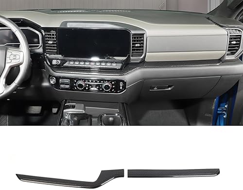 Voodonala Cubierta para tablero de consola central para Chevy Silverado 2022+ compatible con Chevrolet Silverado 2022+ (2 unidadesjuego, madera)