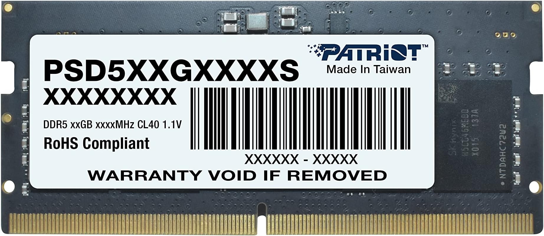 Patriot Signature DDR5 RAM 16GB (1X16GB) 5600MHz CL46 UDIMM PC memory module - PSD516G560081
