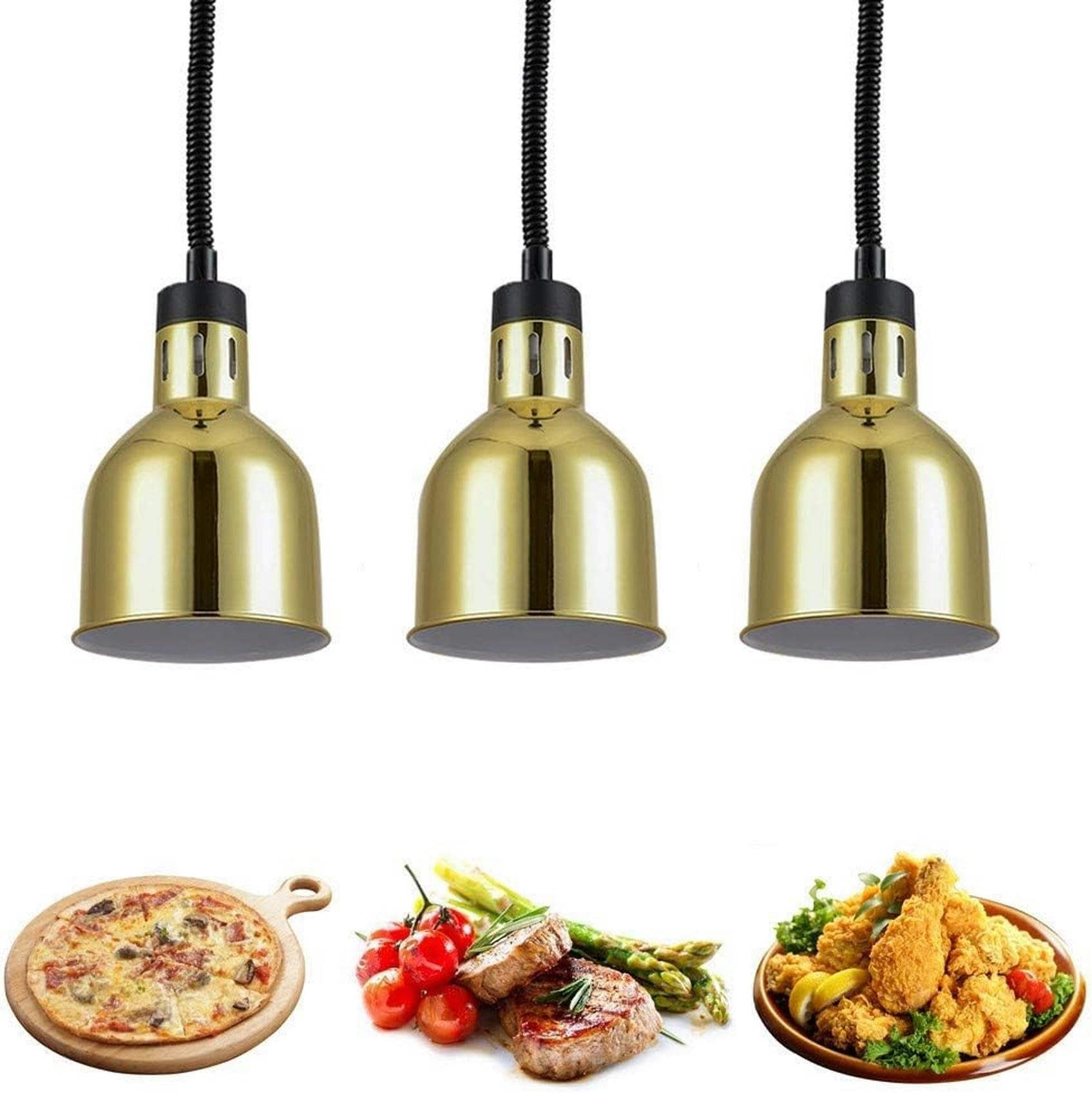 Lampa Grzewcza Do Żywności, Lampa Grzewcza Do Żywności, Podgrzewacz Do Jedzenia Na Przyjęcia W Formie Bufetu, Profesjonalne Lampy Grzewcze Z Żarówkami 250 W, Dł,