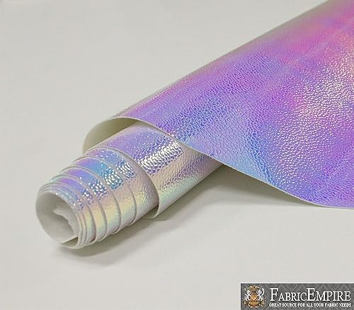 Miniatura 1 de Fabric Empire The Yard - Tela holográfica de vinilo con relieve de burbujas (53.9in de ancho), color azul claro