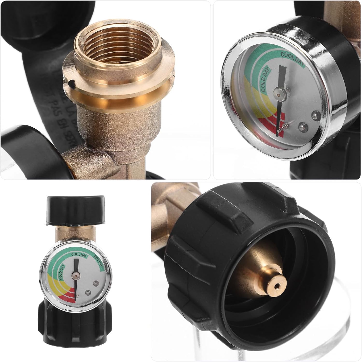 SUPVOX 2pcs Universal Propane Tank Gauge Level Indicator Gas Tank Cylinder Adapters with Connection for Camper Rv Gas Grill Fire Pit Heater