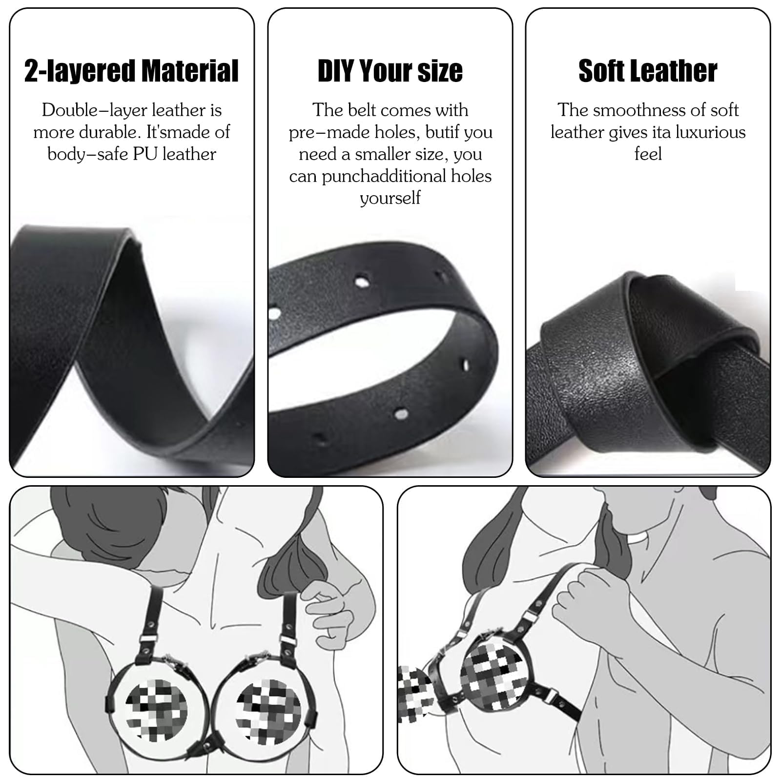 Egg Bloods - Ensemble d'oeufs SM - Jouets érotiques pour couples - Vêtements SM érotiques - Jeux - Jeu de rôle - Noir