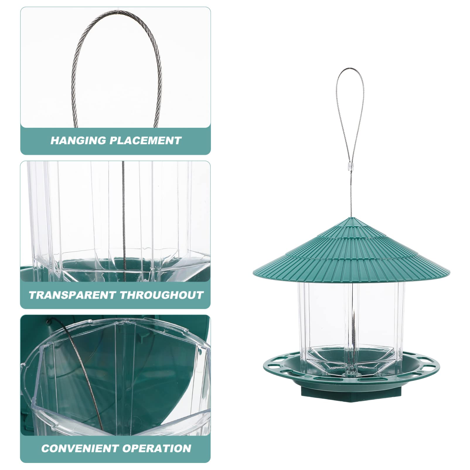 Mangiatoia Automatica Per Uccelli Da Appendere Contenitore Per Cibo Per Uccelli in Plastica Mangiatoia Decorativa