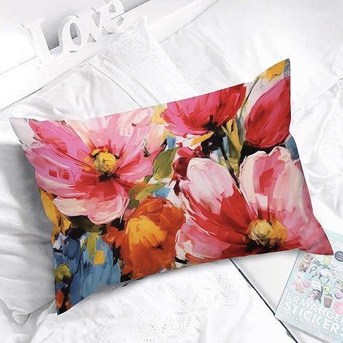 Vista 304 de ArogGeld Chinoiserie - Funda de cojín con estampado de leopardo y guepardo fucsia, con manchas de animales de vaca, color rosa oscuro, decoración