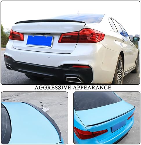 Miniatura 3 de Alerón de maletero de fibra de carbono real para BMW Serie 5 G30 520i 530i 540i M550i M Sport F90 M5 Sedan 2017-2021 CF Tapa trasera de arranque