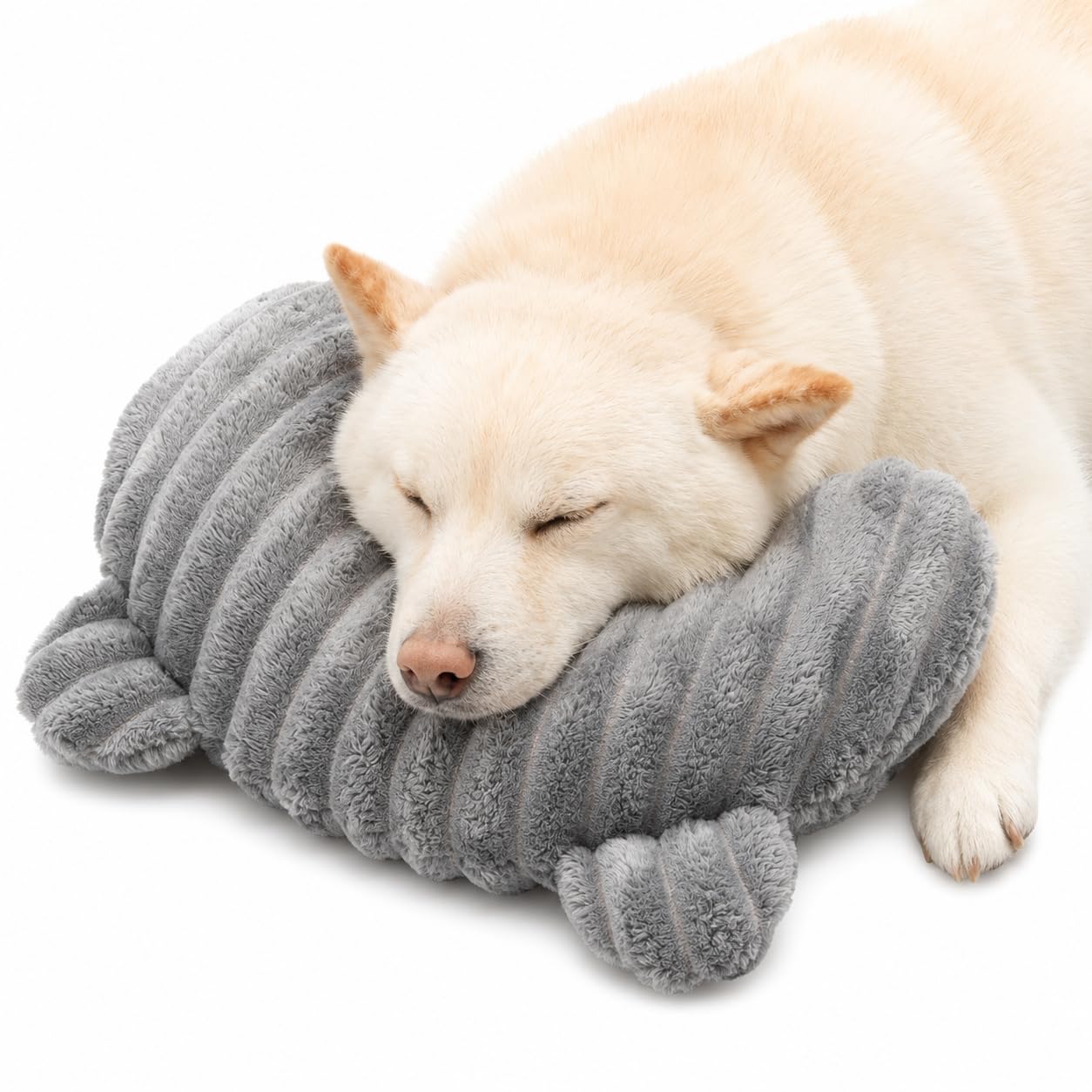 Cuscino per cani a forma di U per cani di taglia media, cuscino ortopedico lavabile, supporto per il collo per un rilassamento profondo, cuscino giocattolo per cani