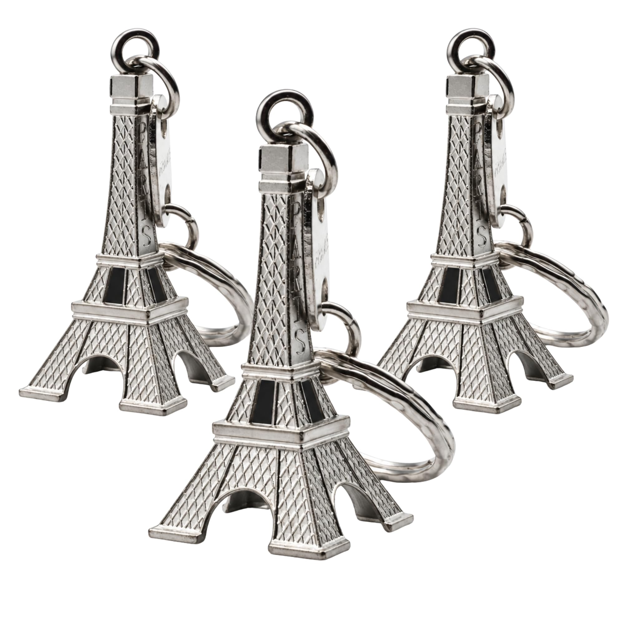 Llavero Torre Eiffel metálico, Miniatura de la Torre Eiffel, 3 Unidades - imagen 1