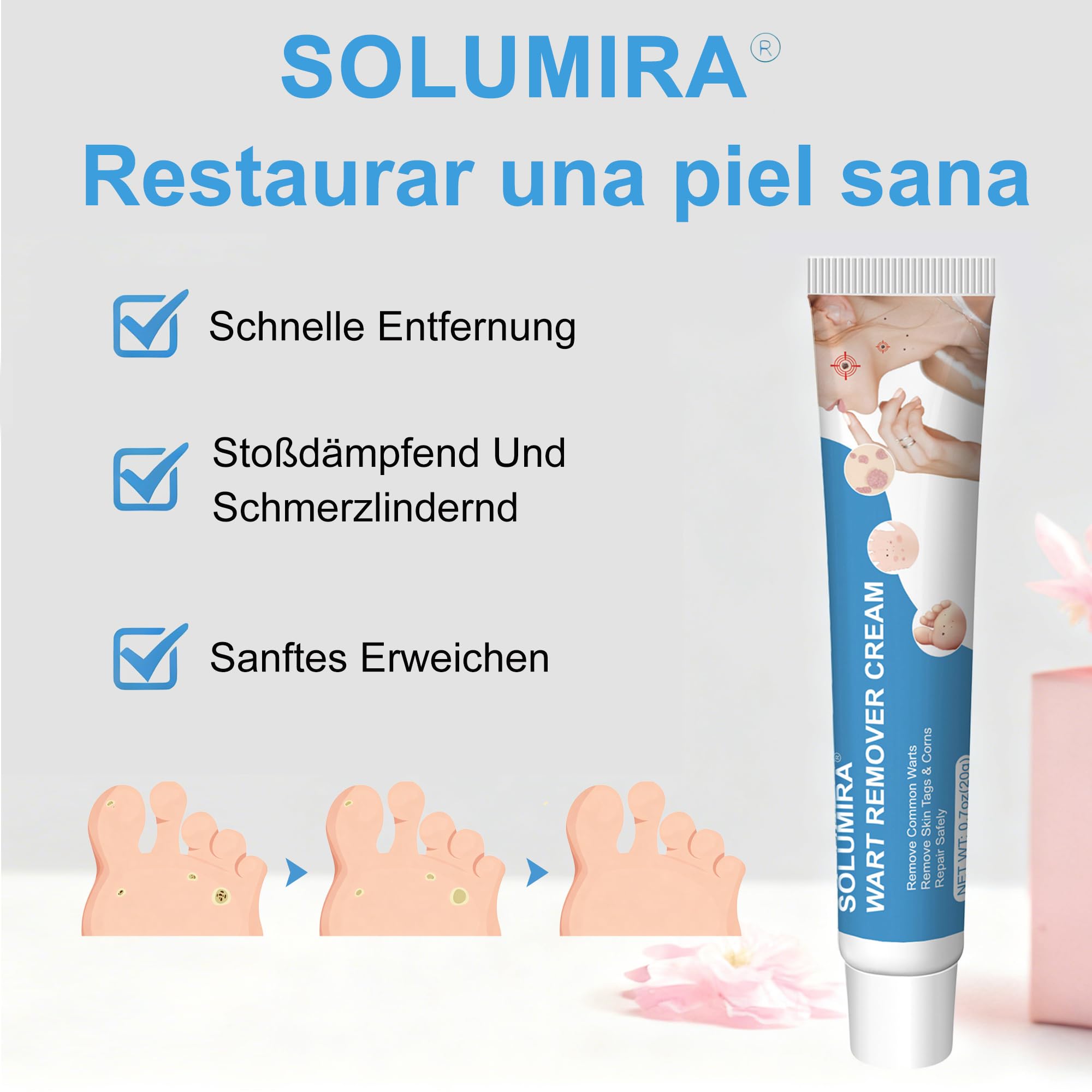 Warzenentfernungscreme für Gesicht und Körper - 20g