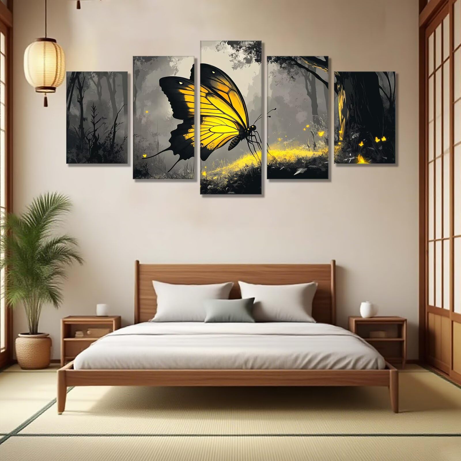 Diamentowa sztuka, las, motyl, obraz diamentowy, 5 sztuk, zestawy do haftu krzyżykowego dla dorosłych, 5D DIY, kryształowe zestawy rzemieślnicze, dla początkujących, pełne kwadratowe wiertło