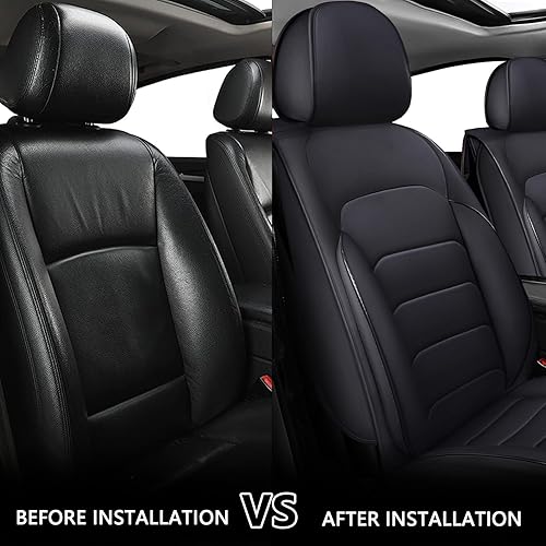 Miniatura 7 de Juego completo de accesorios para fundas de asiento de automóvil para Nissan Sentra 2005-2023, fundas de asiento delantero de cuero antideslizante