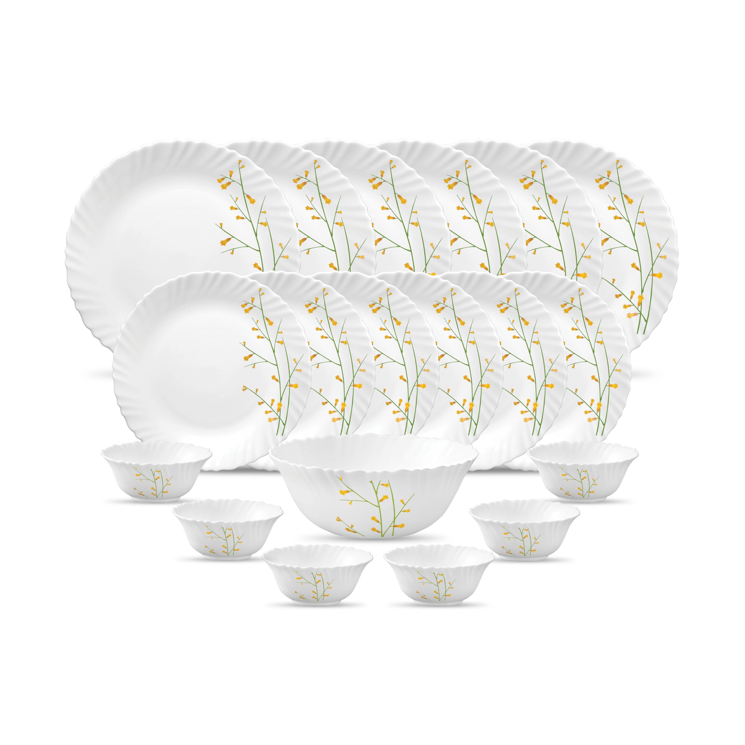 La Opala Diva Dinner Set - 19 Piece Family Crockery -11