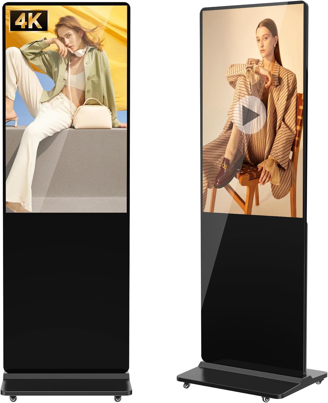 - JIYANG 43 Inch 4K Digital Signage Kiosk Ultra HD LCD IPS Display,Plug-and-Play,HDMI Input,Customizable Service,Interactive Kiosk for Restaurants,Conference Rooms,Hotels