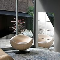 Vista 6 de Fantasyon 10 hojas de espejo flexibles, autoadhesivas, azulejos decorativos de plástico sin vidrio, calcomanías de espejo para escuela, educación