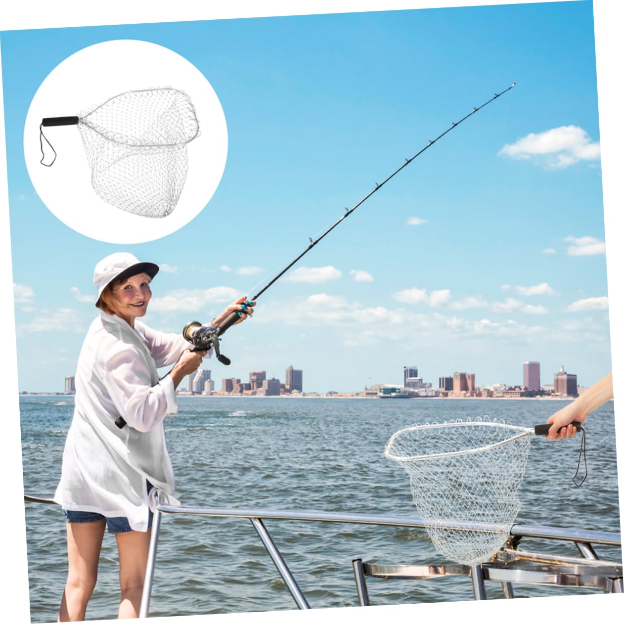 BESPORTBLE Dip Net Fish Net Fishnets Filets De Pêche Engins De Pêche Fish Tank Net Casting Net Land Net Accessoires De Pêche Mouche Engins De Pêche Épuisette Outils De Pêche Beige Aluminium