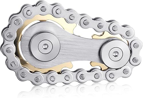 Miniatura 2 de Gatwey Cadena de piñones, juguetes sensoriales de metal, cadena de bicicleta, engranajes para adultos, paquete de juguetes EDC novedoso, tamaño de