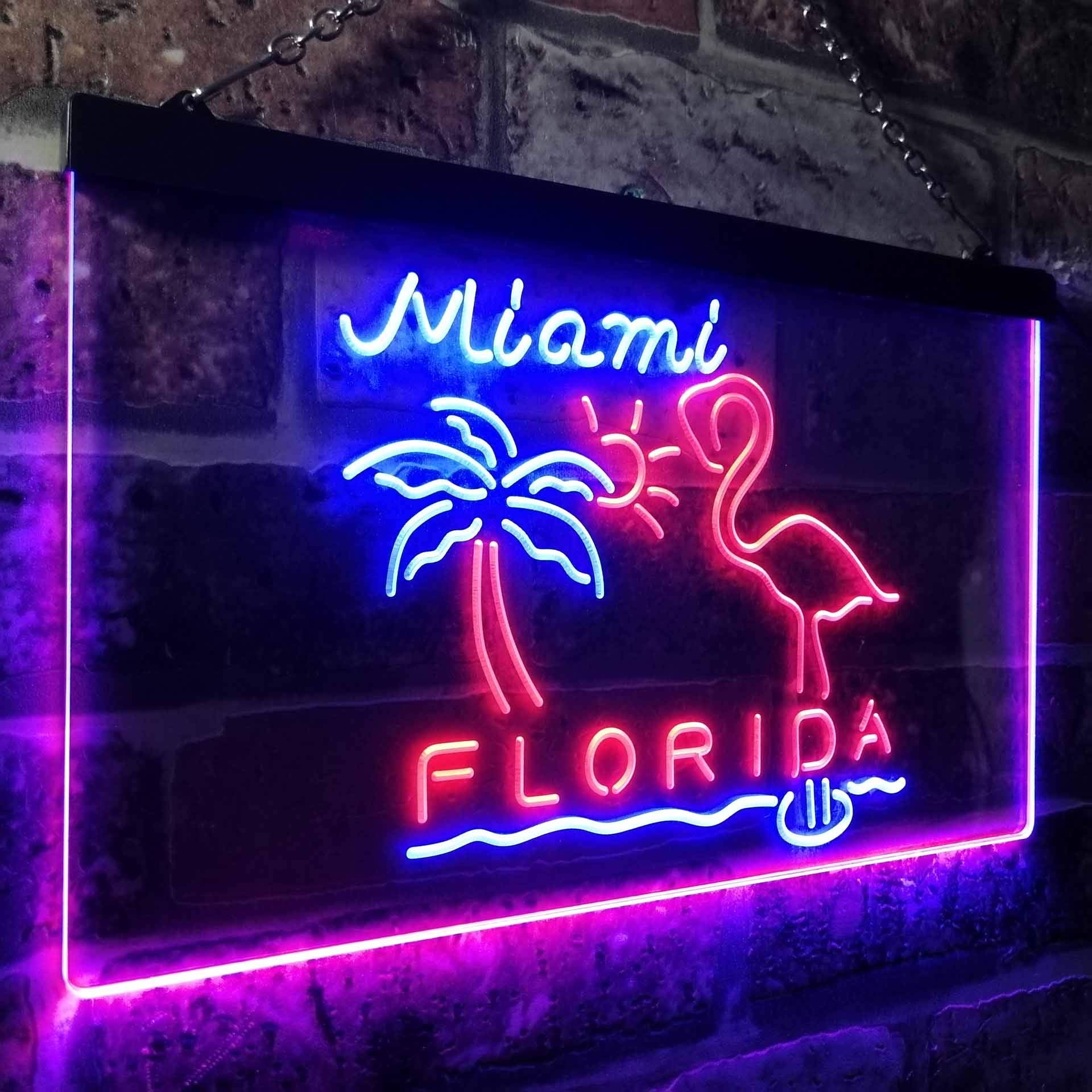 Amazon.co.jp: Miami Florida Sunshine Flamingo Dual Color LED