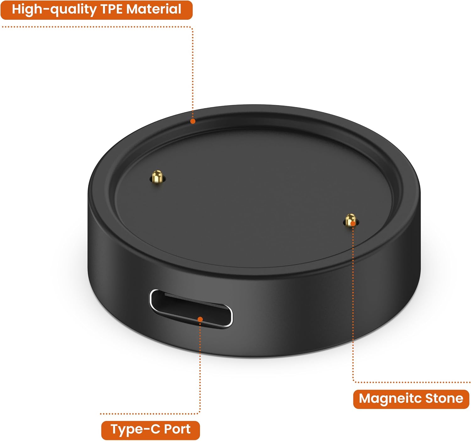 YLK Зарядное устройство, совместимое с Amazfit Active2/Bip6/GTR4/3/3 Pro/GTS4/3/T-Rex 2/Ultra/Cheetah Pro, сменный USB-кабель для зарядки длиной 100 см (черный)