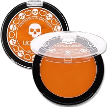 UCANBE Orange Face Body Paint Makeup Foundation, Professional Blendable Cream Greasepaint, Face Painting Kit for Adults Children Halloween Party, SFX Scary Pumpkin Face Makeup, Costume & Cosplay