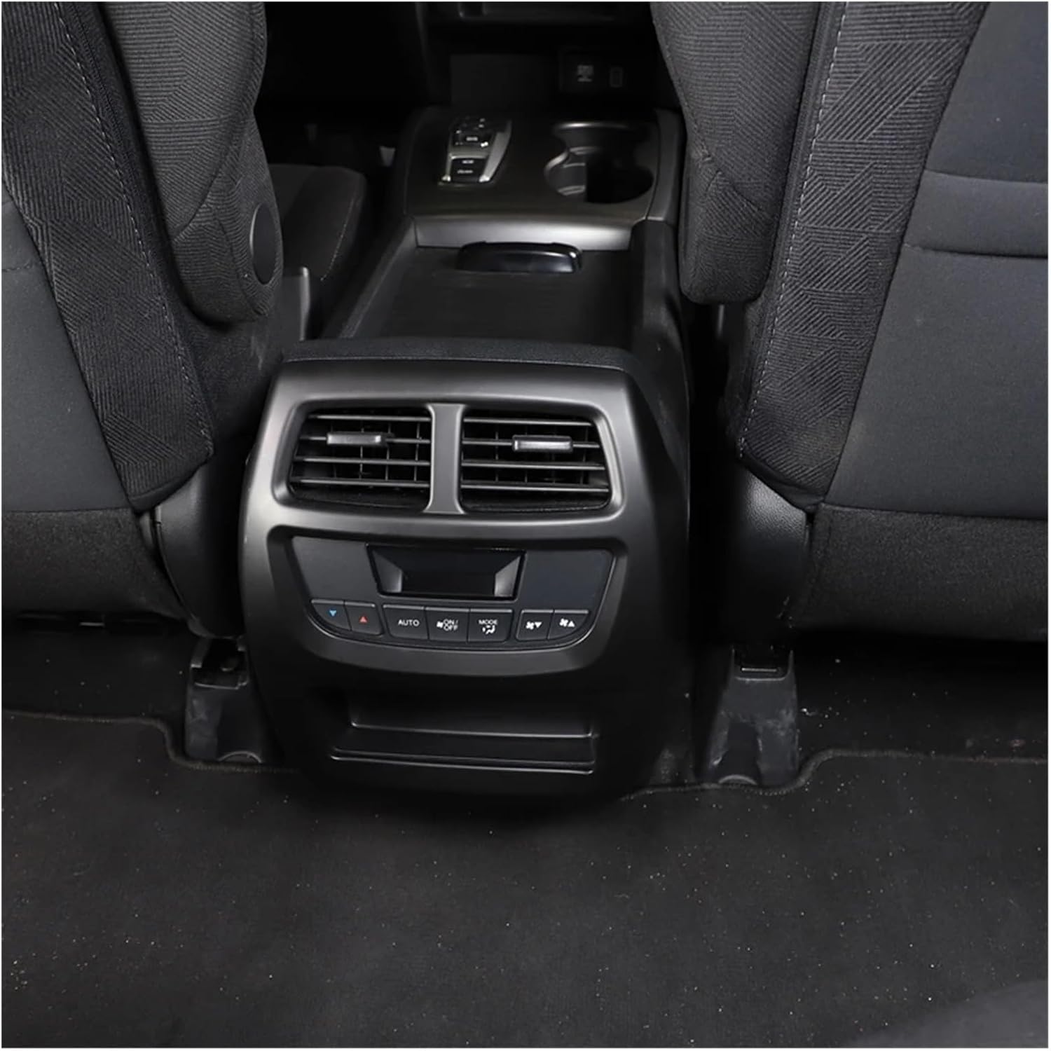 ABS Matte Black Car Rear Row Air Conditioning Vent Outlet Anti-Kick Cover Trim Sticker Car Accessories Compatible for Pilot 2015-2022(Matte Black)