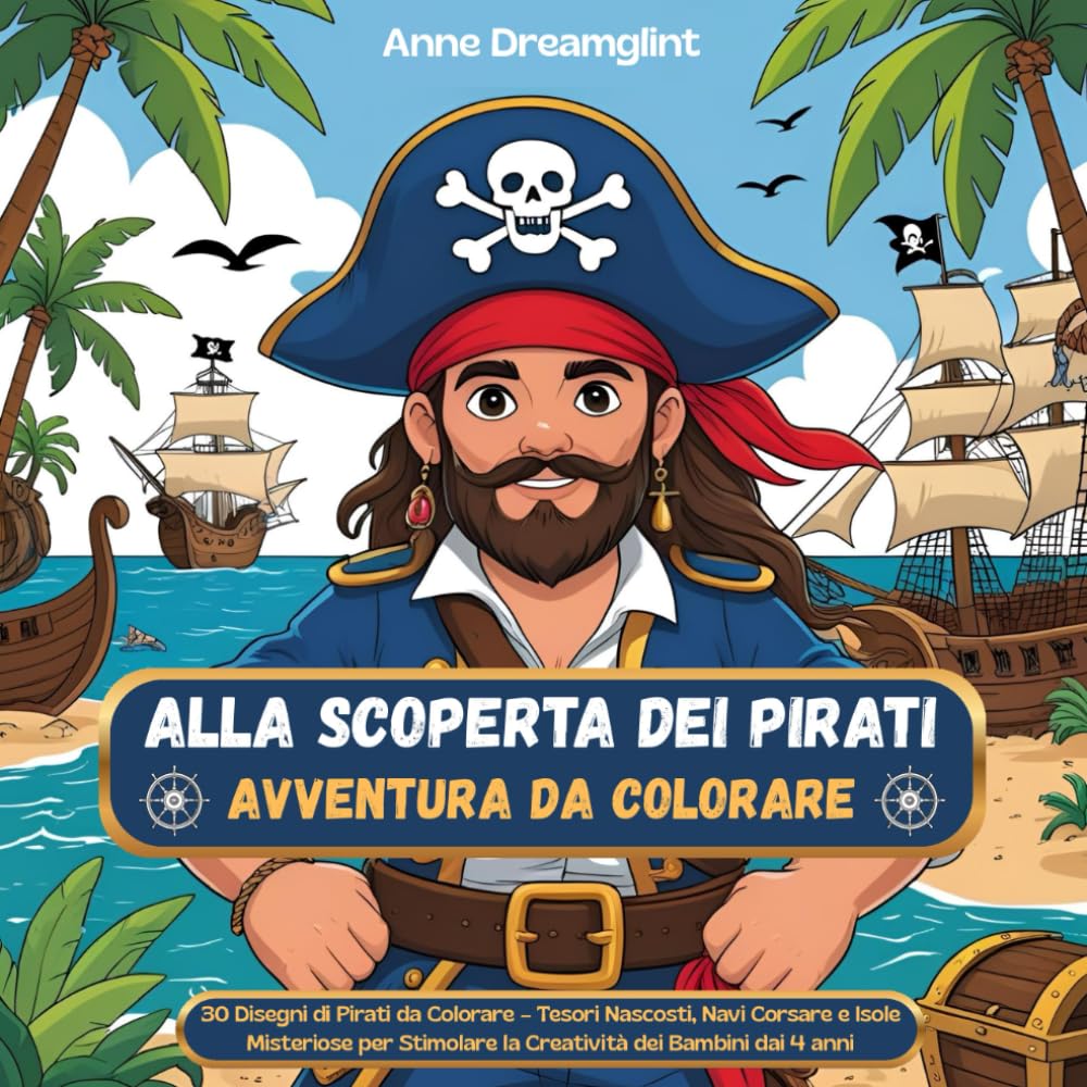 Alla Scoperta dei Pirati - Avventura da Colorare: 30 Disegni di Pirati da Colorare – Tesori Nascosti, Navi Corsare e Isole Misteriose per Stimolare la ... colorare creativi per piccoli avventurieri!)