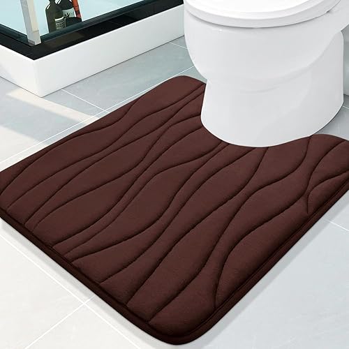 Miniatura 232 de Buganda - Alfombra de baño de espuma viscoelástica 24x16, tapetes de baño extra suaves y absorbentes, antideslizantes y lavables a máquina para el