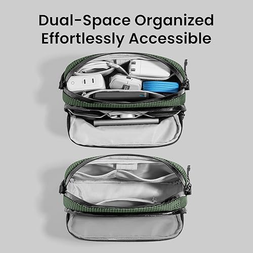 Vista 59 de tomtoc Estuche organizador de accesorios de viaje para electrónicos y cables, para teléfono, Airpods, unidad USB y artículos diarios y esenciales