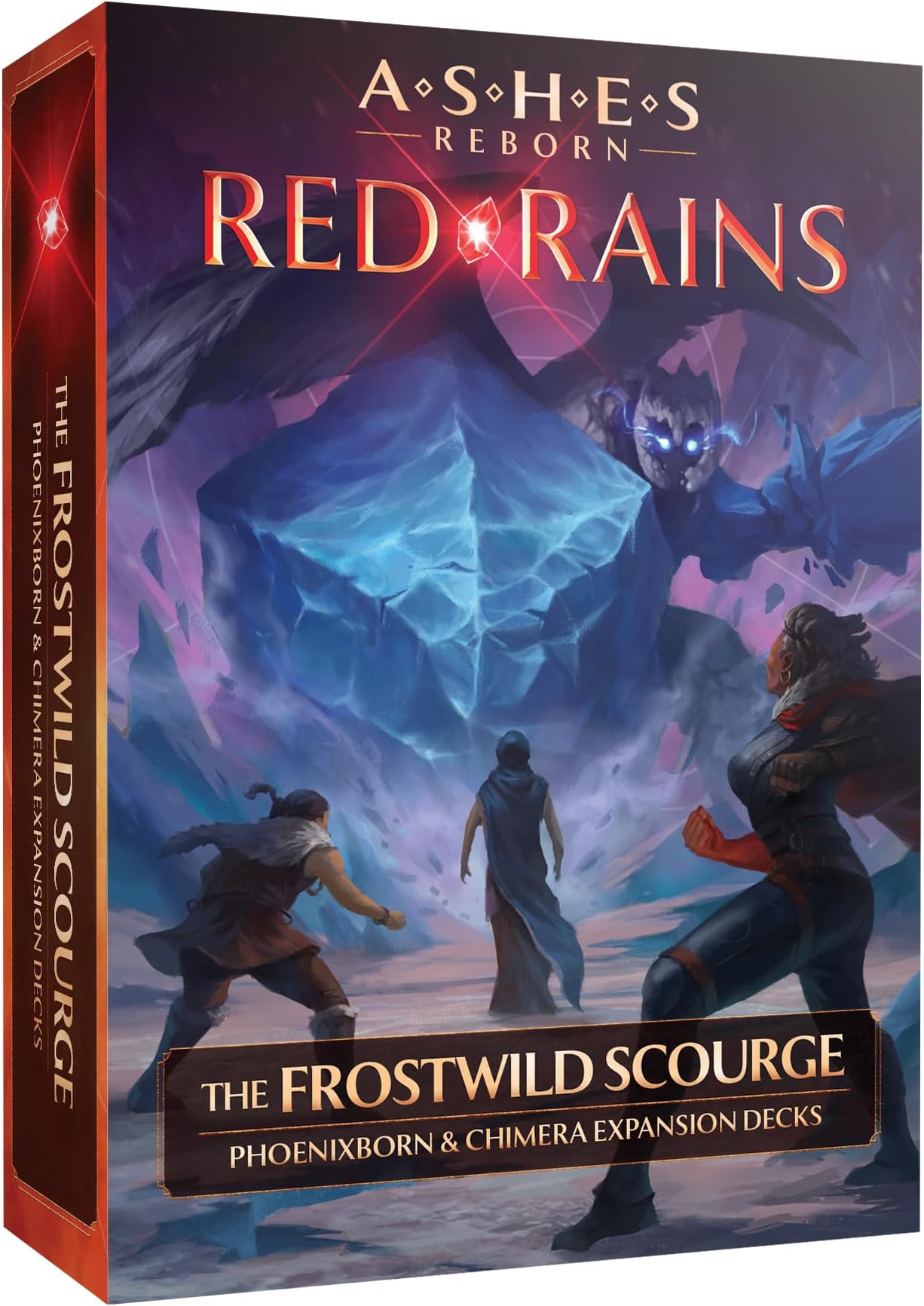 Ashes Reborn: Red Rains Frostwild Scourge Expansion Decks – Phoenixborn & Chimera Set for 1-2 Players, Ages 14+ – Requires Corpse of Viros & Master Set