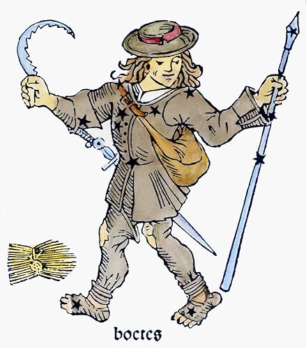 Constellation Botes Npersonification Of BoTes Woodcut From Gaius Julius Hyginus Poeticon Astronomicon Venice Italy 1482 Poster Print by (24 x 36)