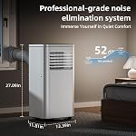 Antarctic Star 8000 BTU(ASHRAE) 5000 SACC Portable Air Conditioner, 3-in-1 AC Unit with Dehumidifier & Fan, 24H Timer, Sleep Mode, Remote Control, Digital Display for Home & Office