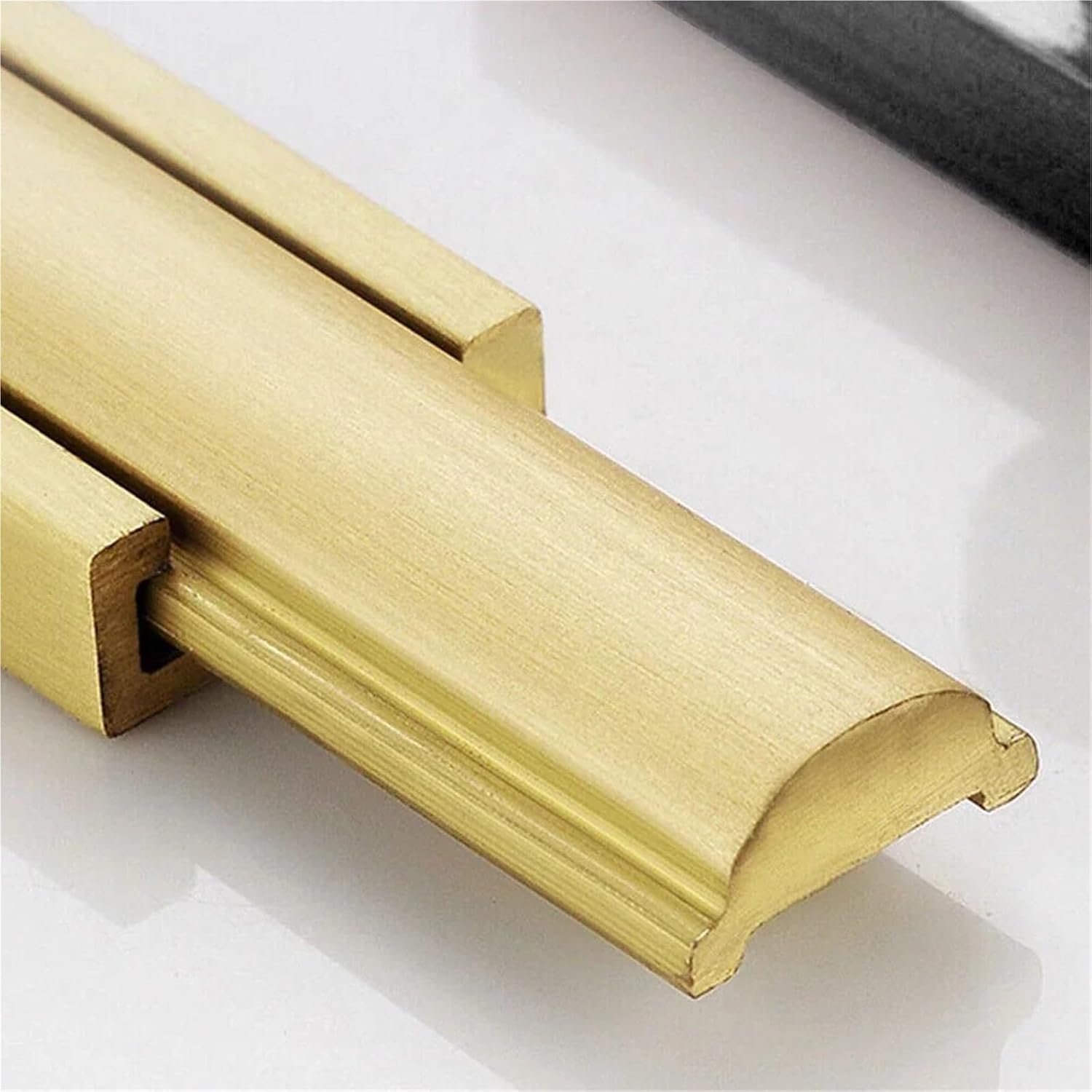 Door Bolt 8Set Barn Slide Bolt Door Latch Lock Brass Home Security Hardware with Screw Anti Theft Windows for Recessed Doors, Flush Gates(Gold 2inch)