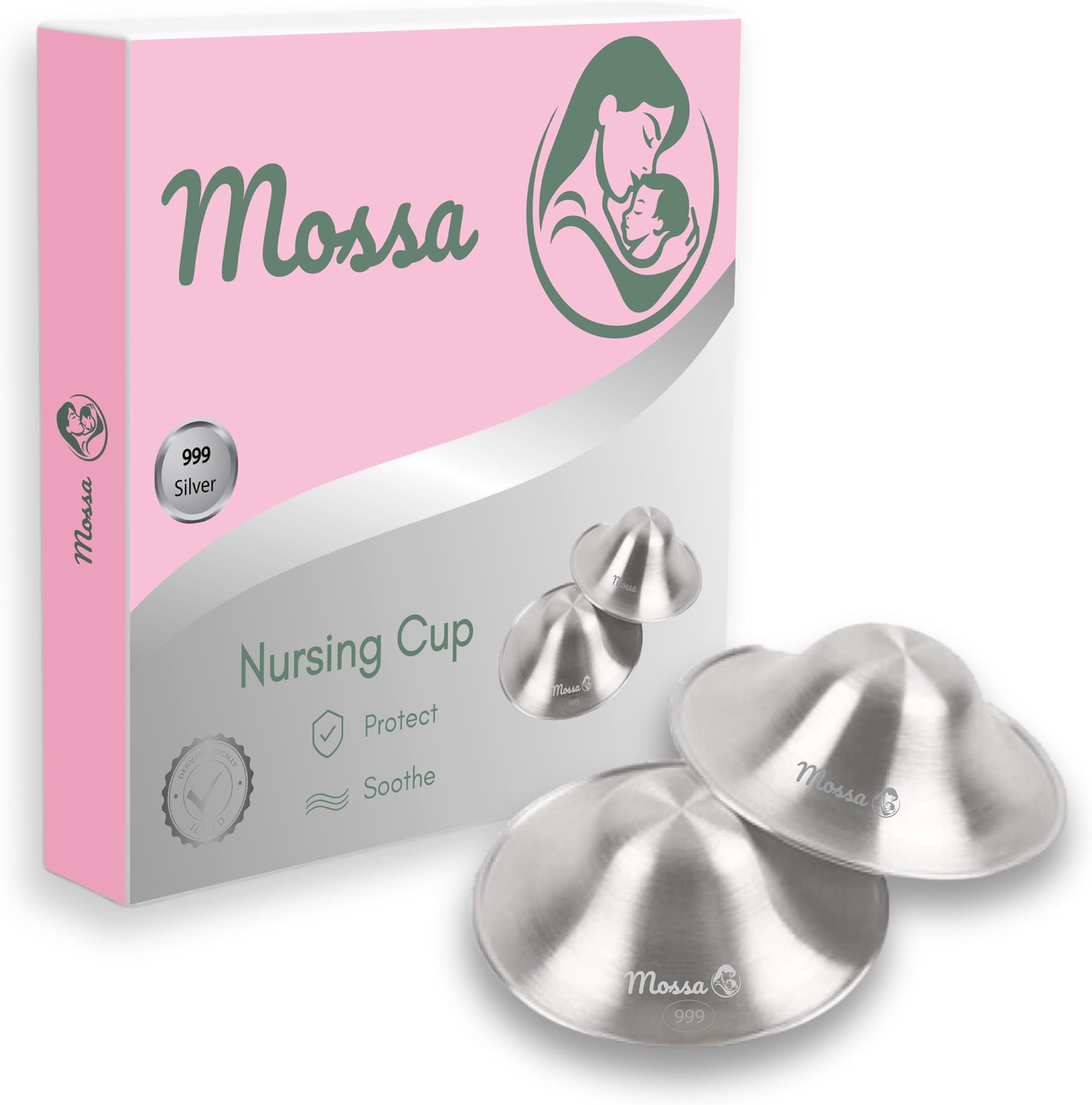 The Original 999 Silver Nursing Cups, Covers Breastfeeding, Shields for Nursing Newborn,Newborn Breastfeeding Haves for Soothe and Protect Your Nursing