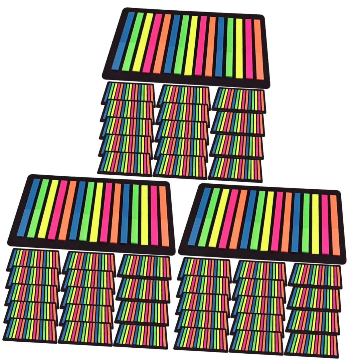 Artibetter 3 Ensembles Lot De 3 Étiquettes Autocollantes Réutilisables Transparentes Et Pastel Pour Mémos Surligneurs Accessoires D'Apprentissage Annotations Ruban 15 feuilles*3
