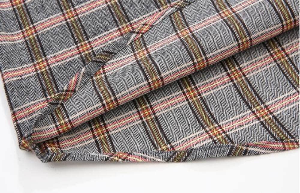 HGJH Herren Flanellhemd, Herren Langarm Flanellhemd Thermohemd Gitter Blaues Hemd Baumwollhemd Herren Regular Fit Holzfäller Bequem Karierte Hemdjacke Lässiges Arbeitshemd Für Herren Jungen
