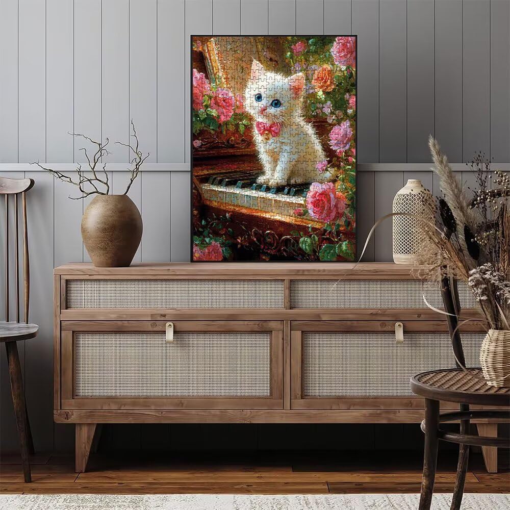 Puzzle 2000 Pezzi, Gatto Pianoforte 3D Puzzle per Adulti Impegnativo, Educa Puzzles Artistico, Divertente E Stimolante Puzzles Decorativo per La Famiglia, Regalo e Decorazione Pareti DX0YL6-267