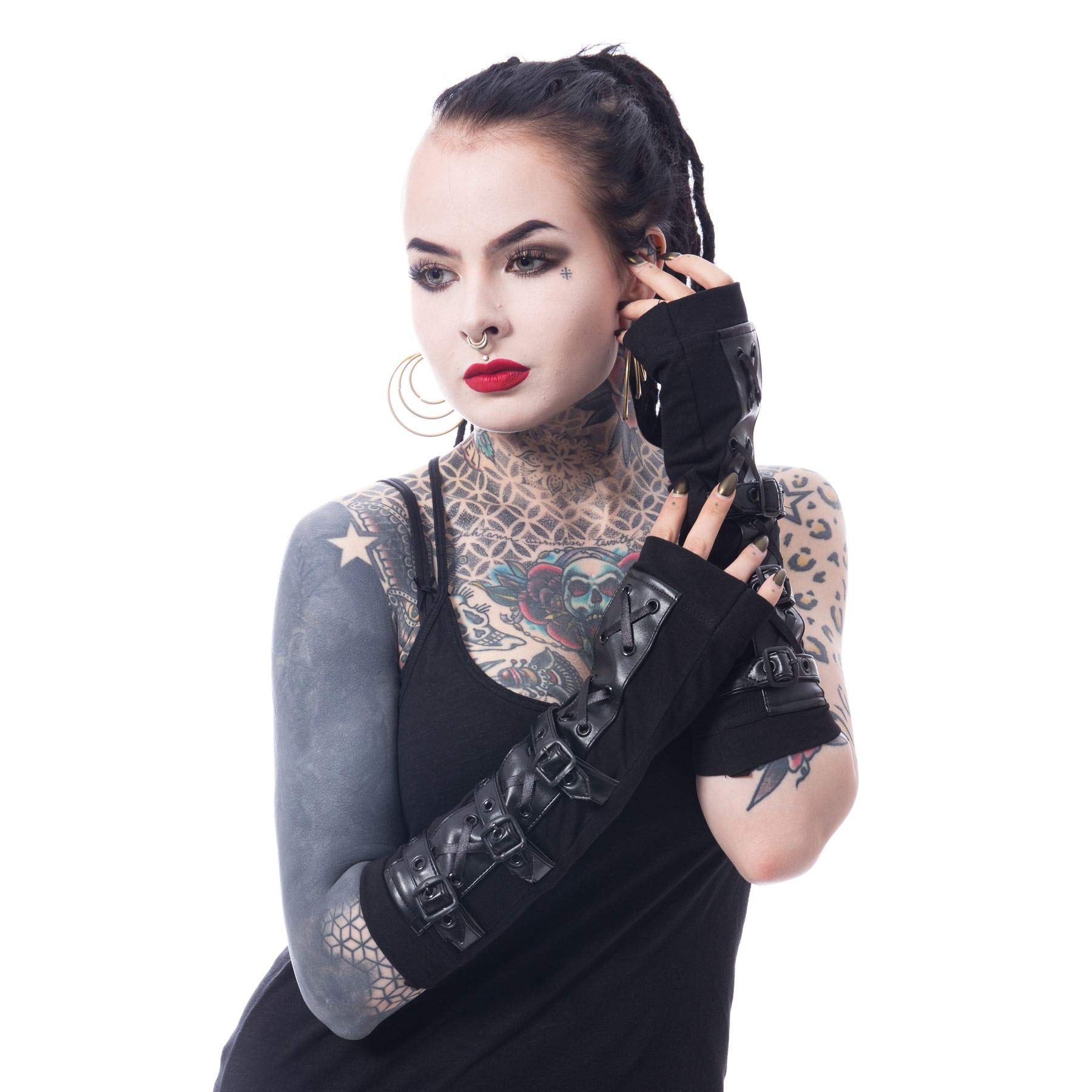 Poizen Industries Women's Black Lethal Armwarmers One Size