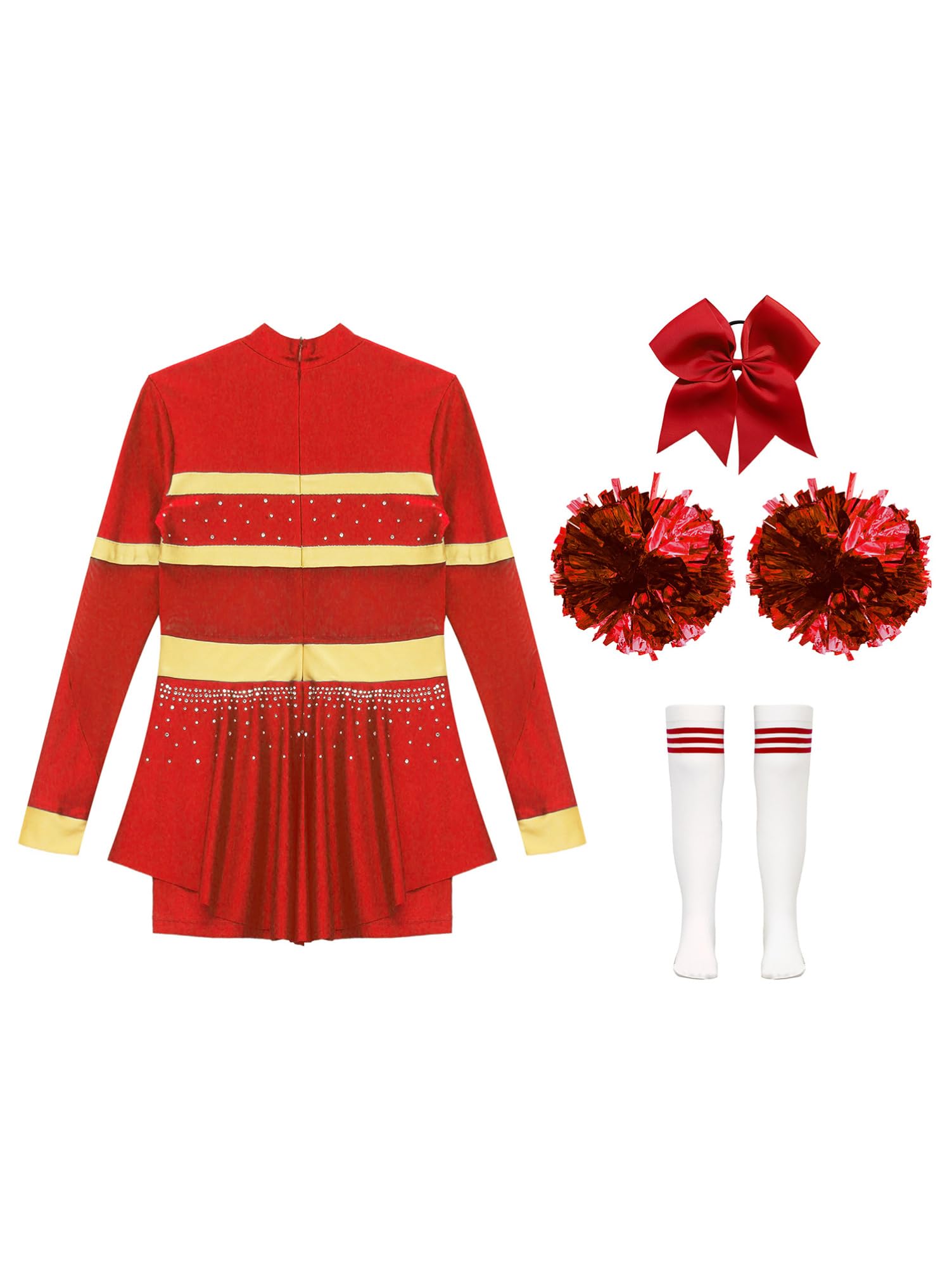 チア ユニフォームセット 赤 チア ユニフォームセット 赤