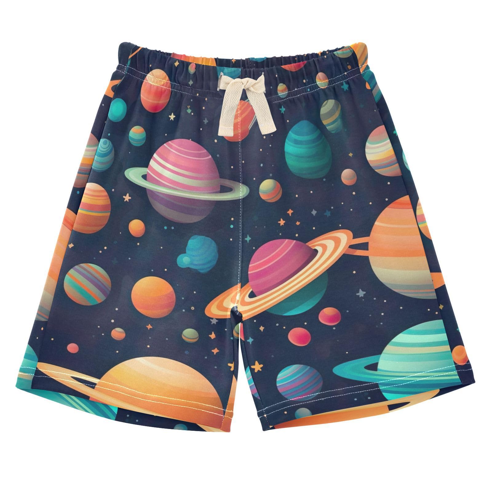 UMIRIKO Space Planet Galaxy Unisex Baby Toddler Cotton Shorts with Drawstring 2T 202a0414