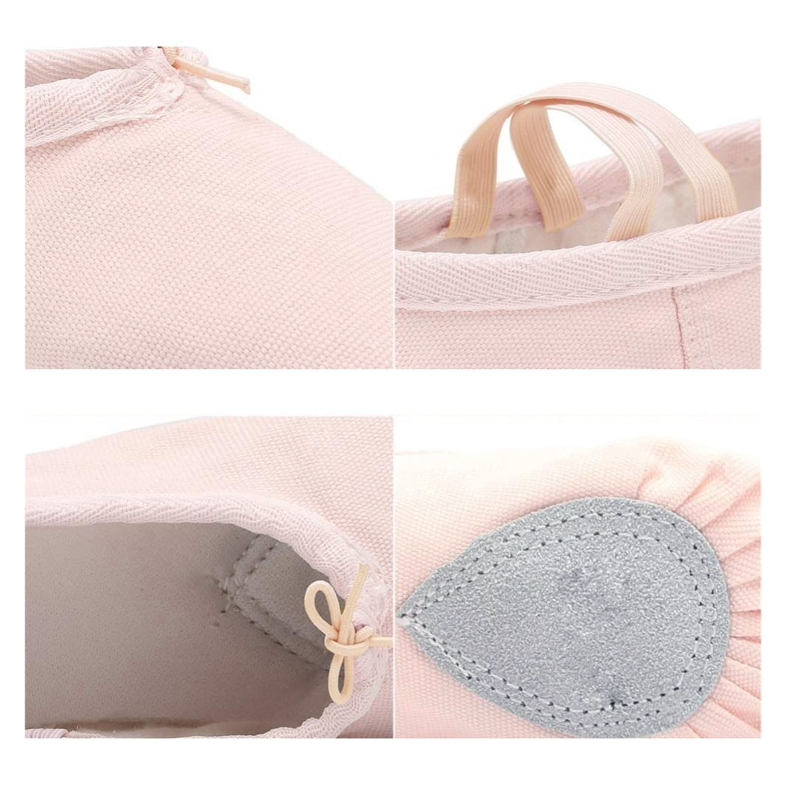 BATLAM 3 Colori Tela Scarpe da Ballo Balletto Piatto Donne Ginnastica Balletto Scarpe da Punta per Ragazze Bambini Danza Balletto Pantofole Scarpe (Color : Skin, Shoe Size : 33) (Pink 34 EU)