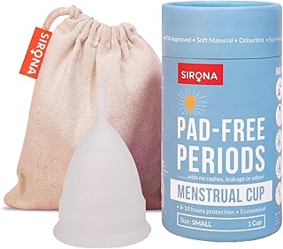 Sirona Reusable Menstrual Cup - Small for Women, Period Cup with No Rashes, Leakage or Odour and Best Alternative of Sanit...